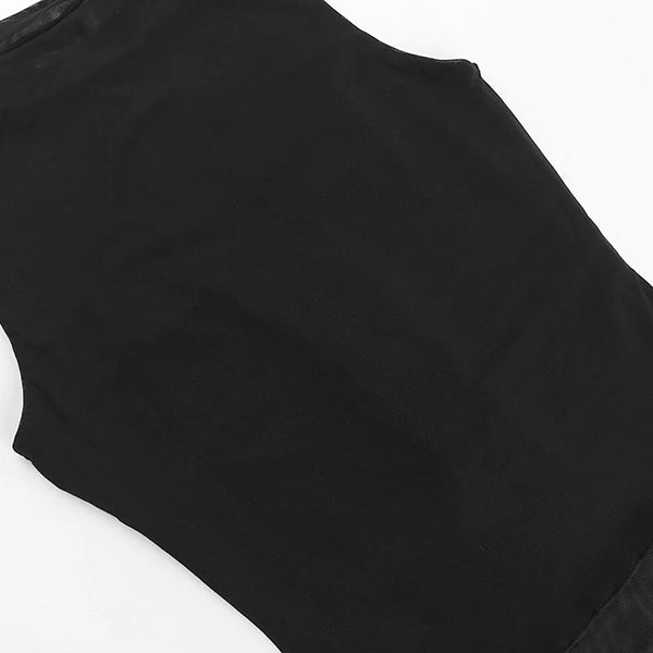 Lisha Lace Cross Sleeveless Top