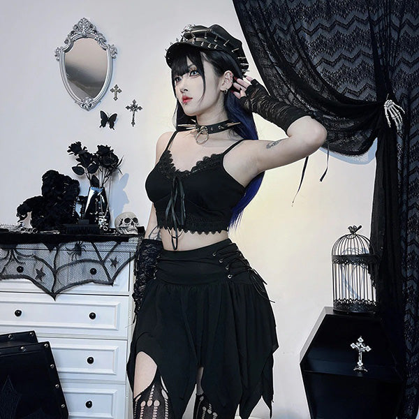 Olivia Irregular Hem Mini Skirt