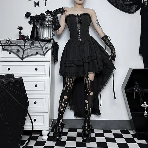 Michelle Corset Lace Trim Dress