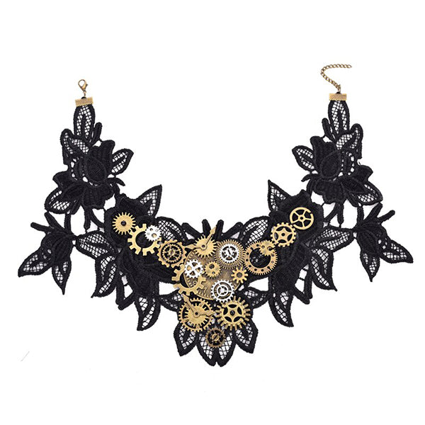 Alexia Steampunk Lace Choker