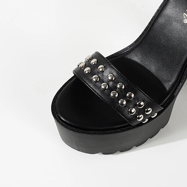 Goth Rivet Platform Sandals