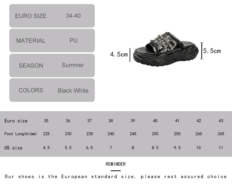 Vintage Rivet Platform Sandal