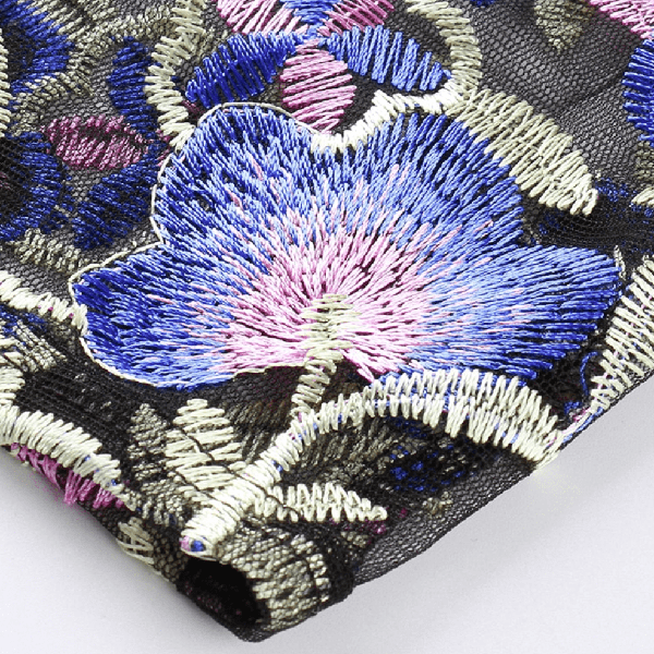 Chic Floral Embroidery Corset