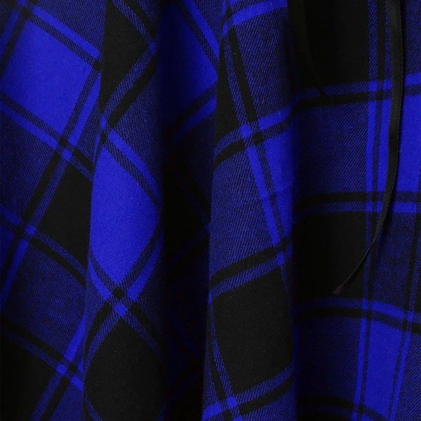 Euphoria Asymmetric Plaid Mini Dress