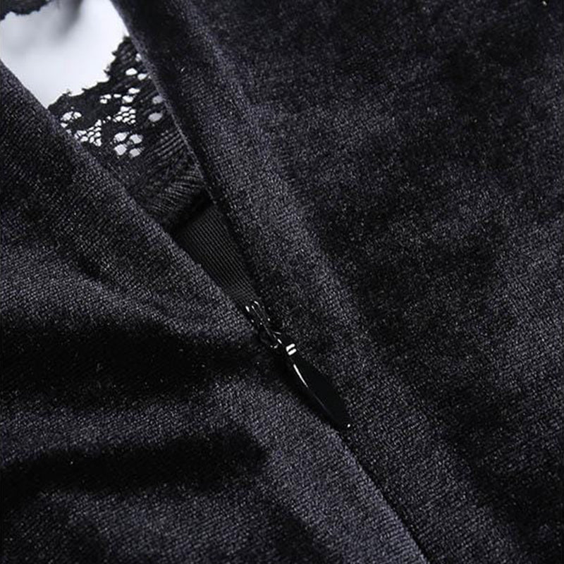 Lost Widow Lace Velvet Dress