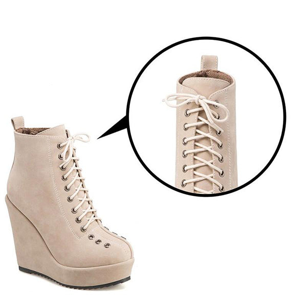 Winter Gothic Wedge Boots