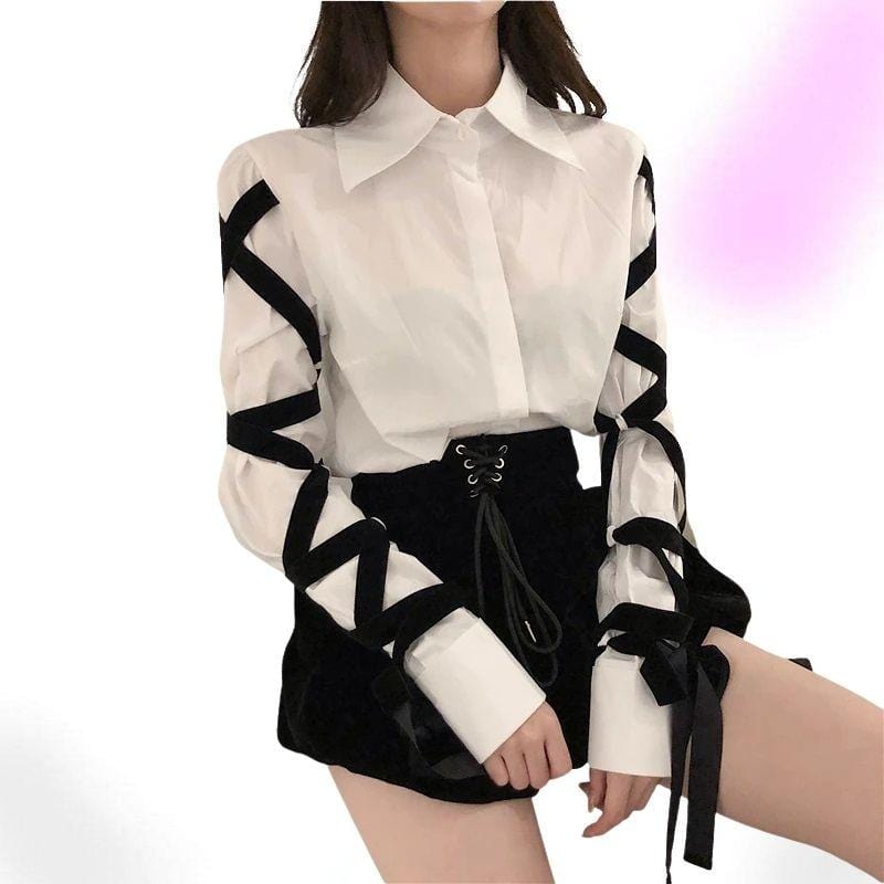 Black Bandage Aesthetic Top
