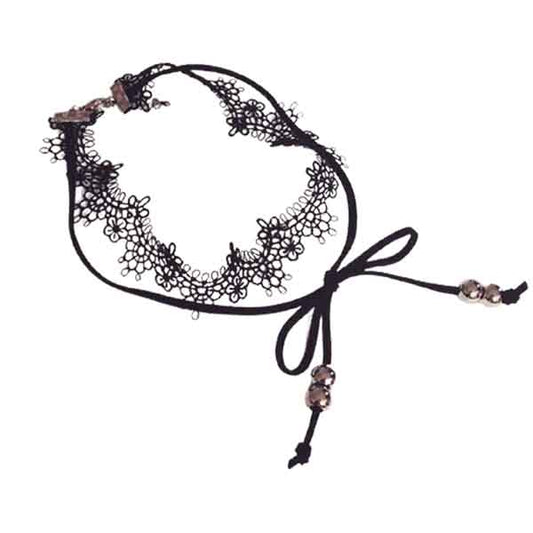 Gothic Lace and Tie Choker