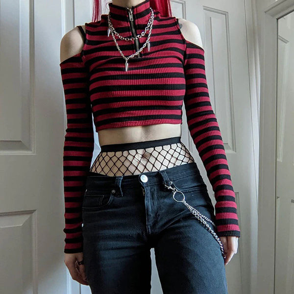 Hide and Seek Striped Crop Top
