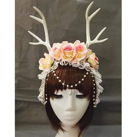Elegant Antler Headband (white)