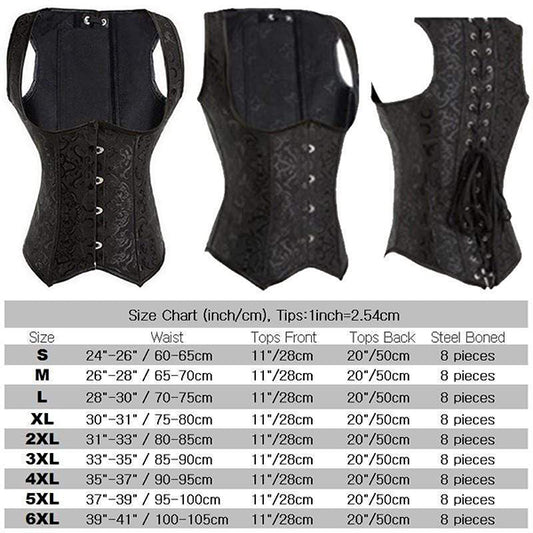 Gothic/Steampunk Steel Boned Waist Trainer Corset 8
