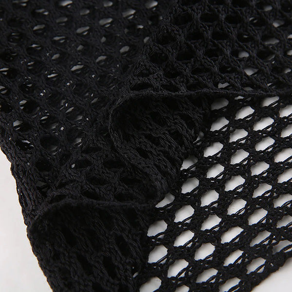 Show Me Black Fishnet Top