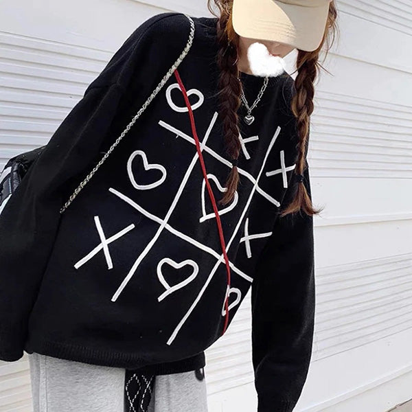 Tic Tac Toe Knitted Sweater