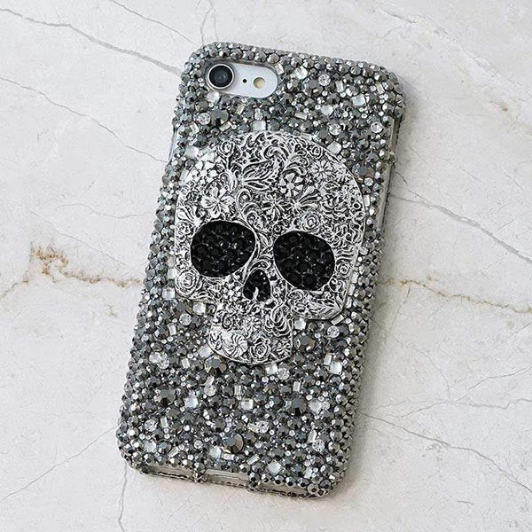 3D Skull Bling Phone Case - Samsung