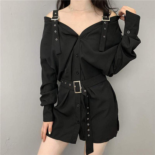 Black Suspender Dress