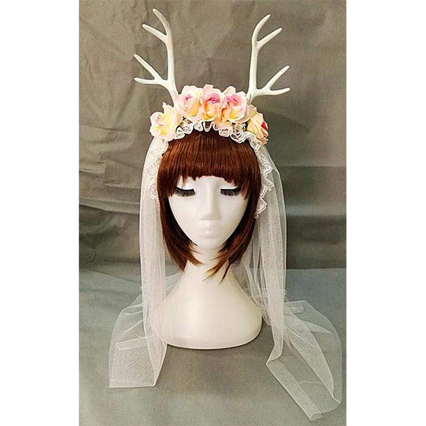 Elegant Antler Headband (white)