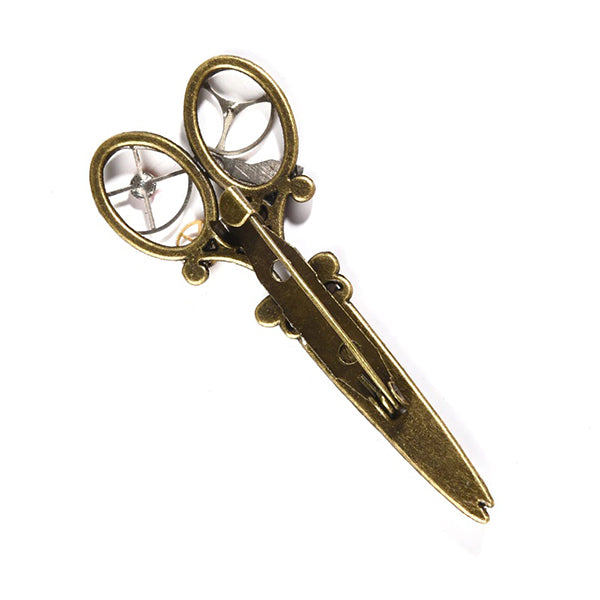Retro Gear Scissor Hair Clip/Brooch