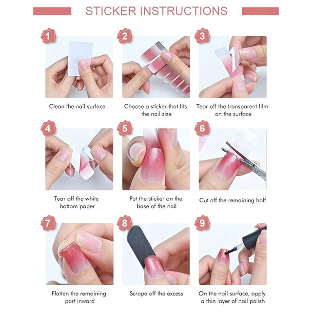 Goth Minimalist Nail Art Stickers