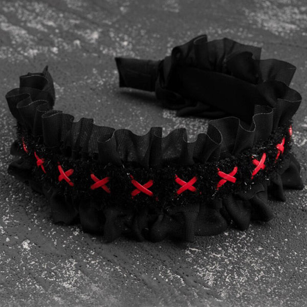 Domina Black Lace Headband