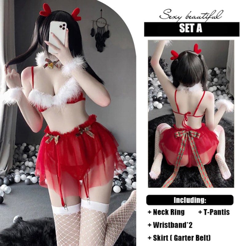 Santa Lover Red Lingerie Set