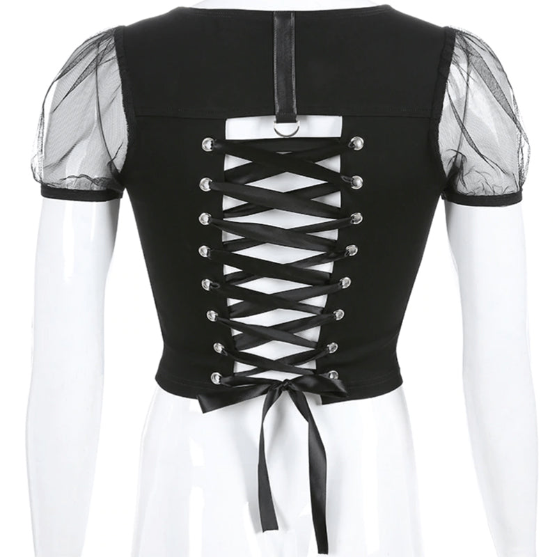 Acantha Sexy Black Crop Top