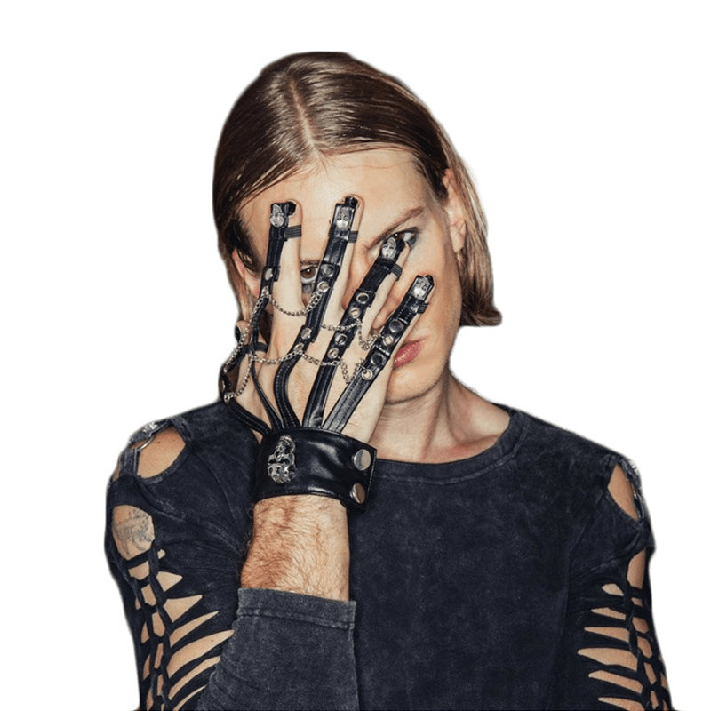 Steampunk Skull Gloves