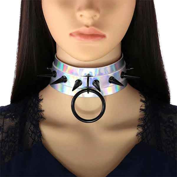 Sharpy Holographic Choker Necklace