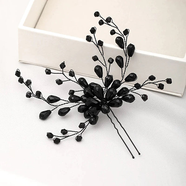 Black Crystal Hairpin