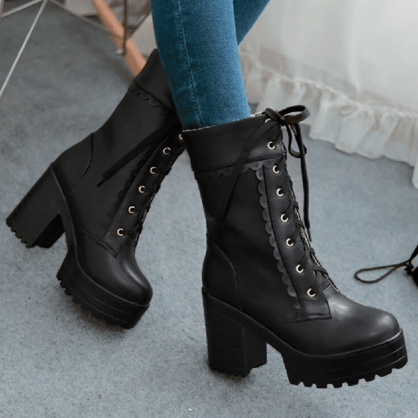 Lolita High-Heel Boots