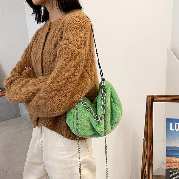 Miss Fuzzy Chain Shoulder Bag