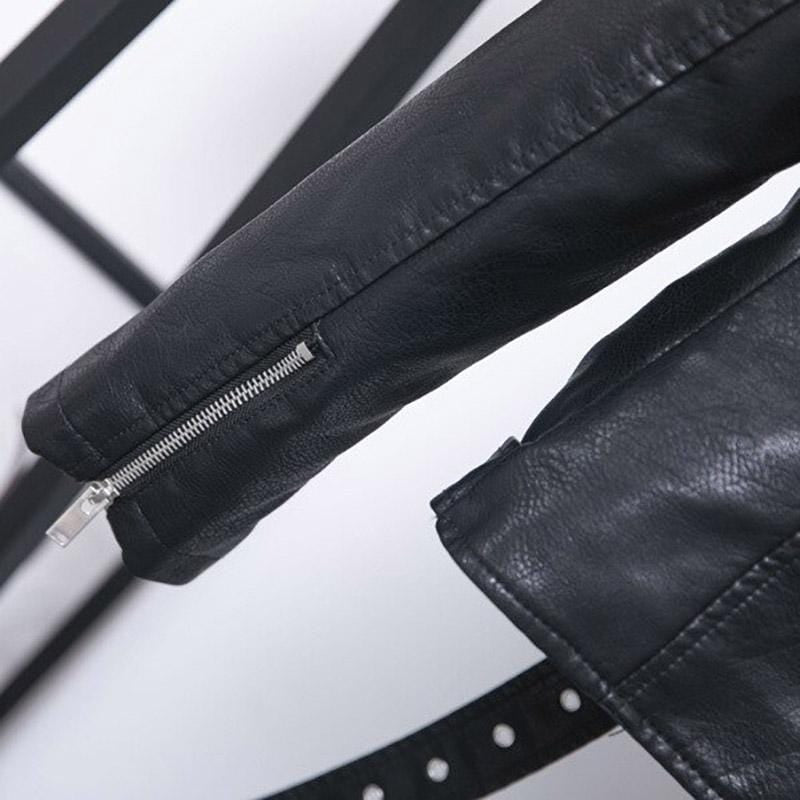 Faux Leather Winter Gothic Coat