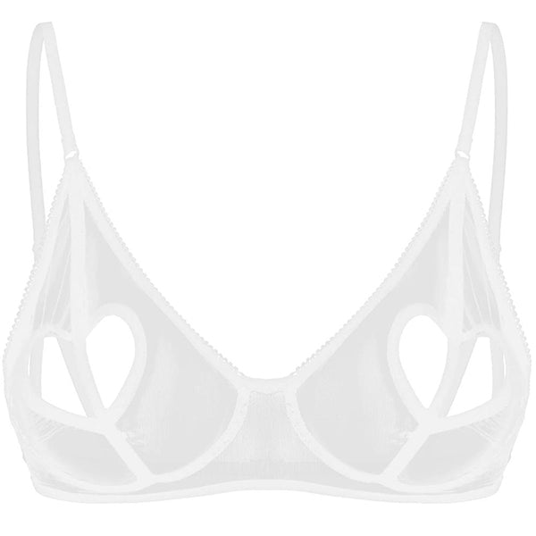 Sheer Open Heart Bra