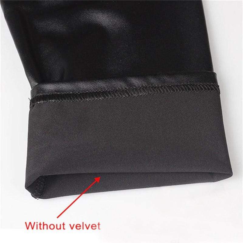 Faux Leather Gothic Black Leggings