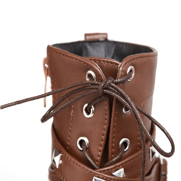 Retaliation Platform Buckle Boots