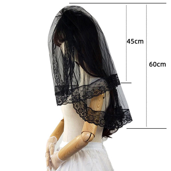 Royal Bride Black Veil