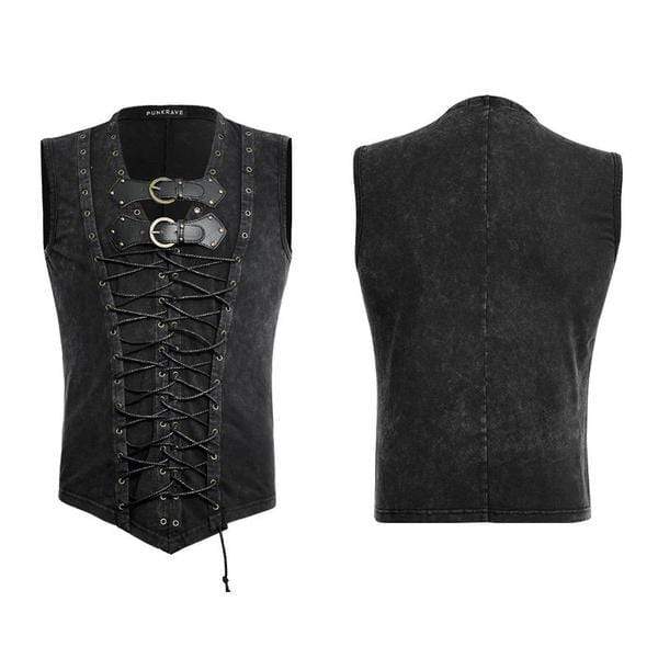 Gothic Steampunk Front Strap Vest