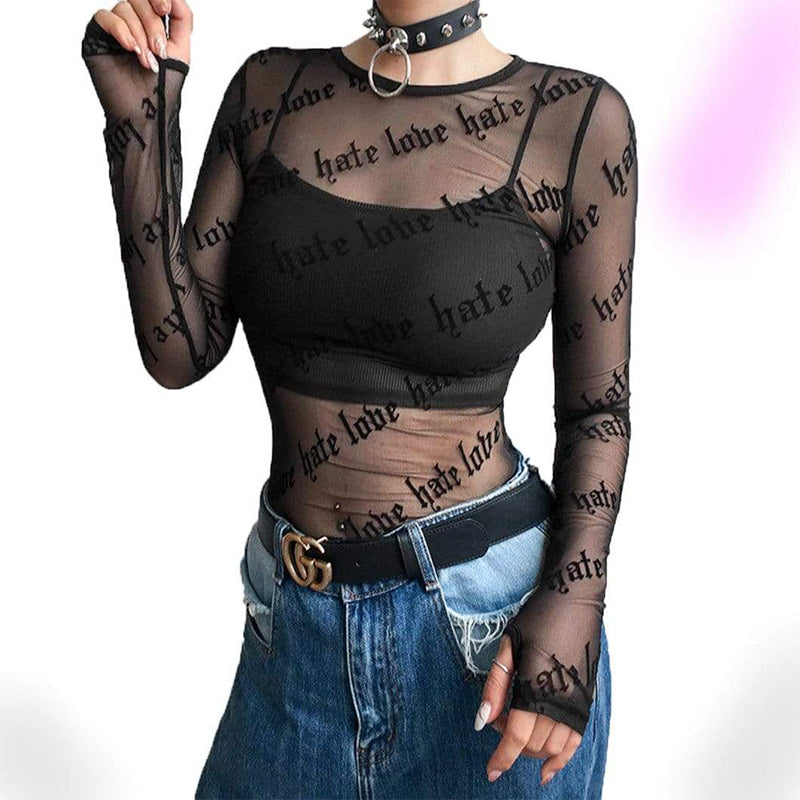 Hate-Love Mesh T-Shirt