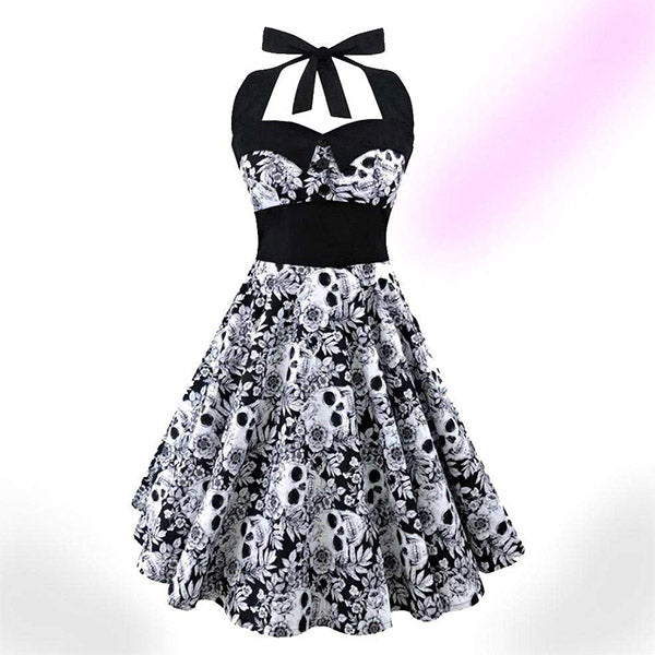 Retro Skull Party Dress