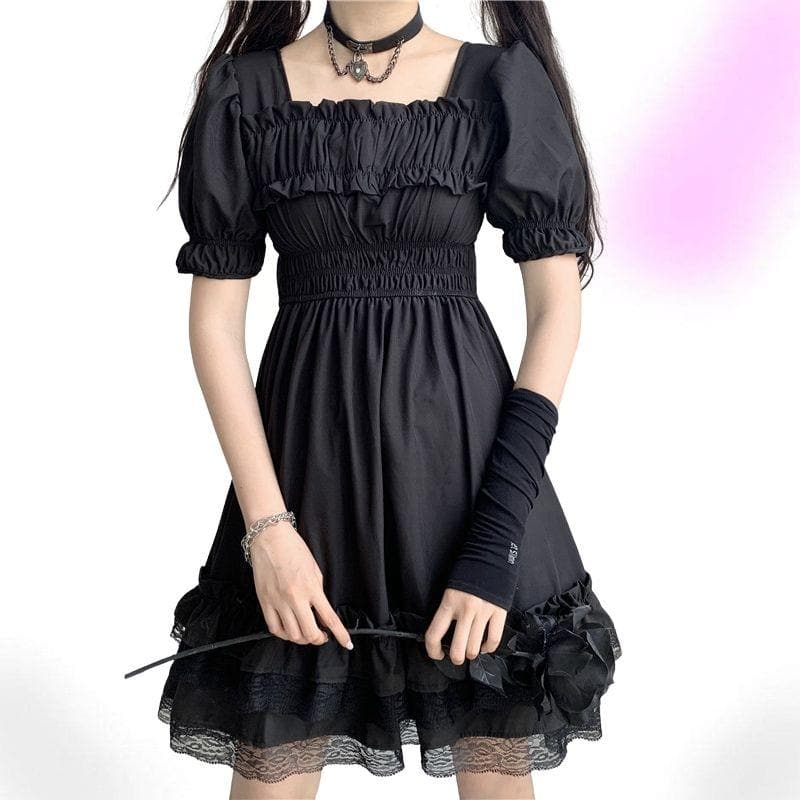 Ruffles Dark Gothic Dress