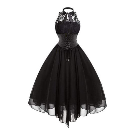 Gothic Bow Vintage Corset Dress