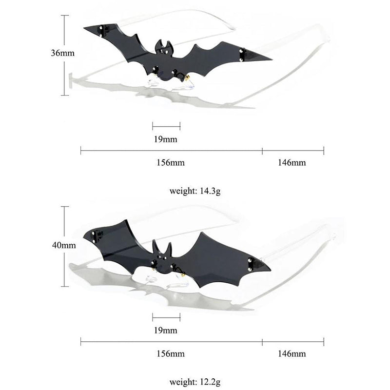 Trendy Black Bat Sunglasses