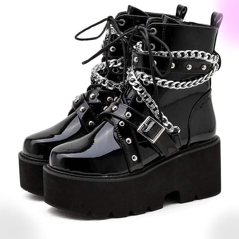Tormented Gothic Chain Boots