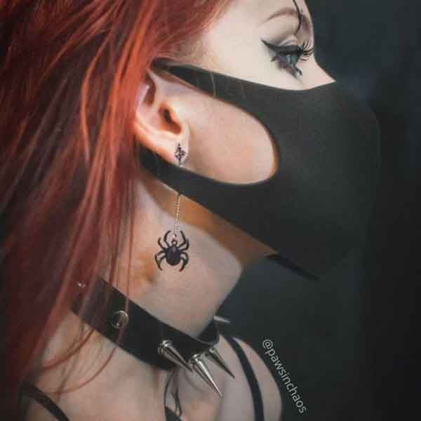 Silver Spiked Leather Choker