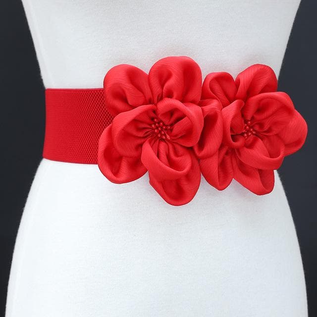 Fashion Double Chiffon Flowers Beads