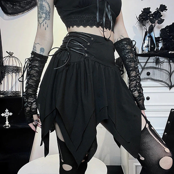 Olivia Irregular Hem Mini Skirt