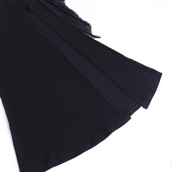 Marian Mesh High Slit Dress