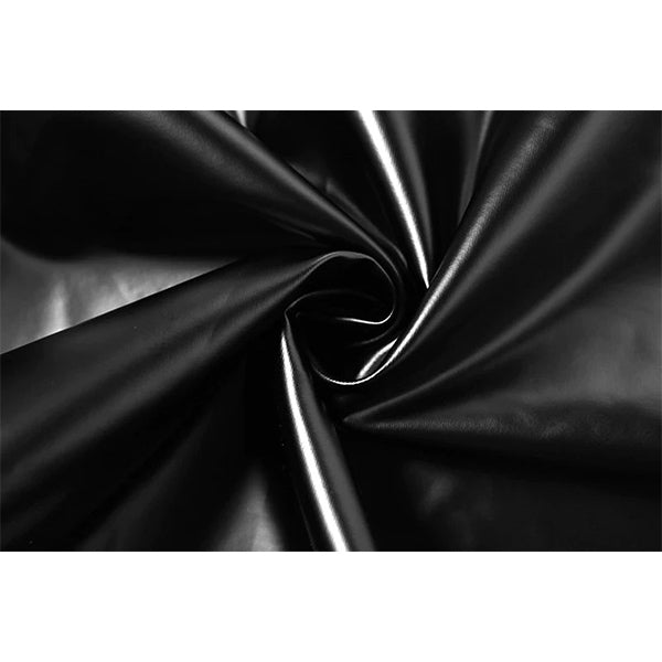  Danica PU Leather Drawstring Flare Pants