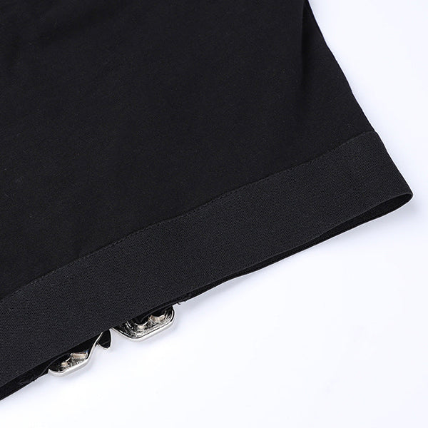 Cyberpunk Buckle Crop Top