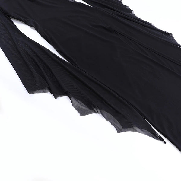 Marian Mesh High Slit Dress
