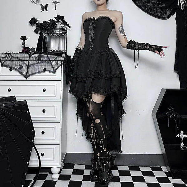 Michelle Corset Lace Trim Dress
